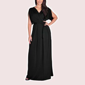 NWT KOH KOH Flowy Surplice Cocktail Maxi Dress Sz 2XL